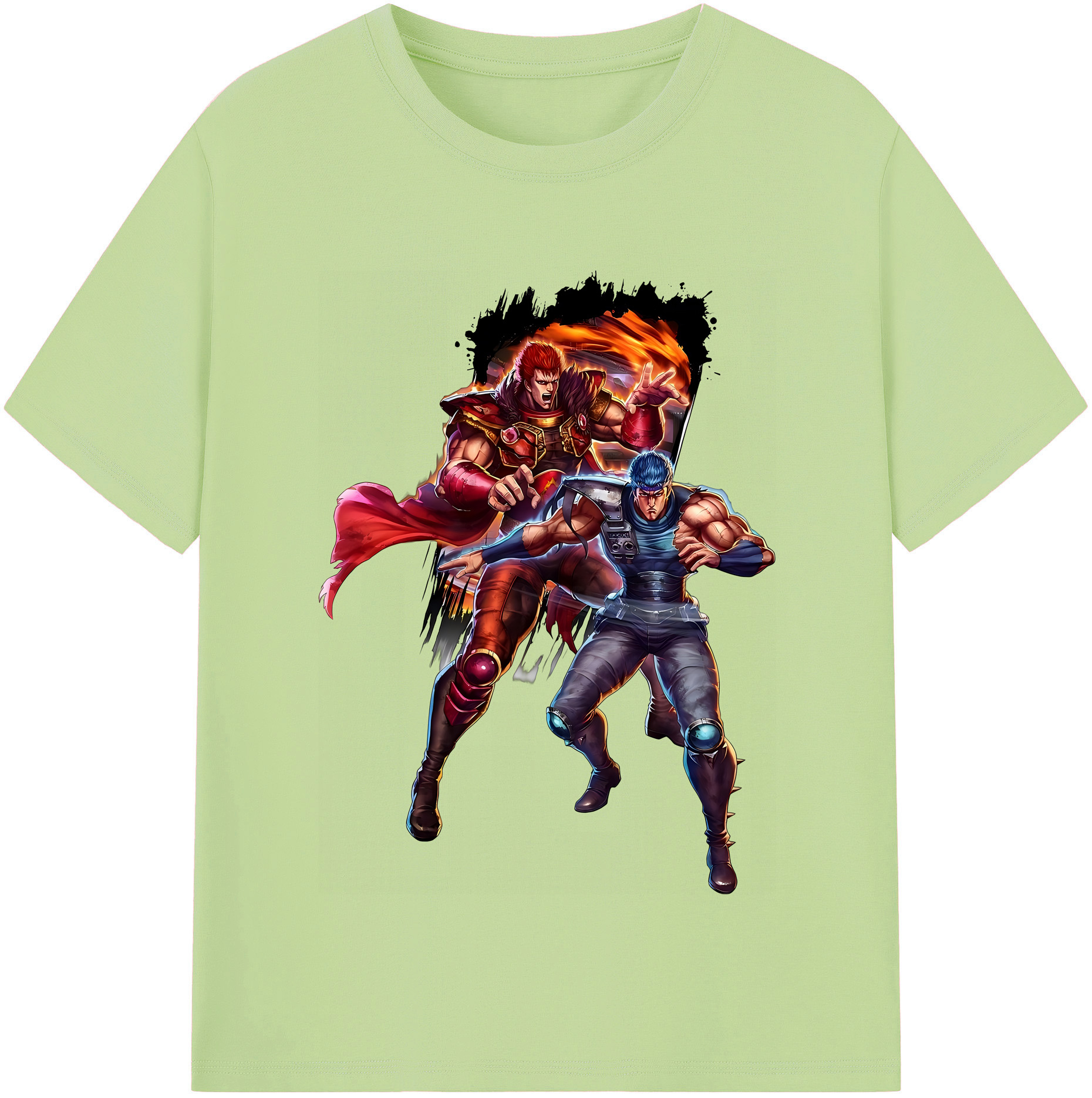 （画像用） 北斗の拳 Fist of the North Star 綿100％半袖Tシャツ（フロントプリント）